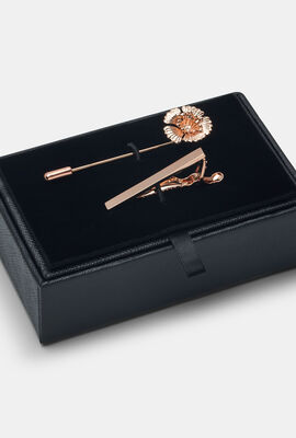 Tie Pin & Lapel Pin Gift Box, Rose Gold, hi-res